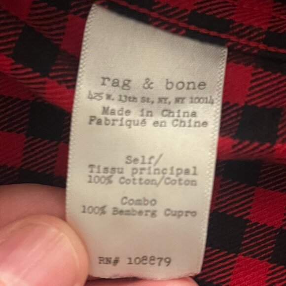 Rag & Bone Flannel NWT 2013ish vintage - Picture 3 of 6